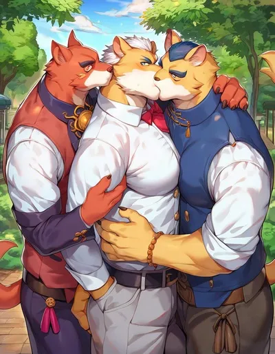 Rowan, Silas a Bram pozadí