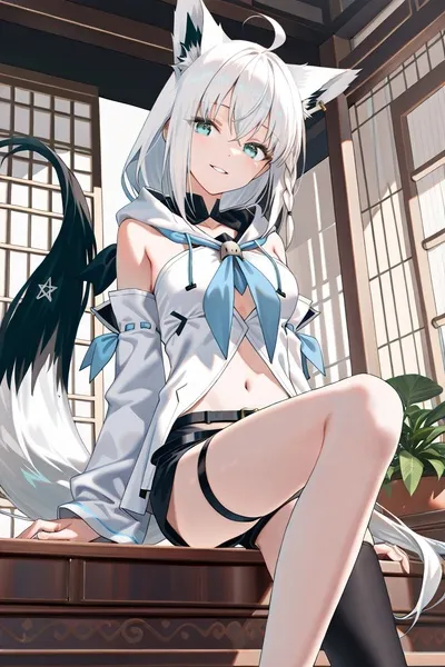 Shirakami Fubuki pozadí