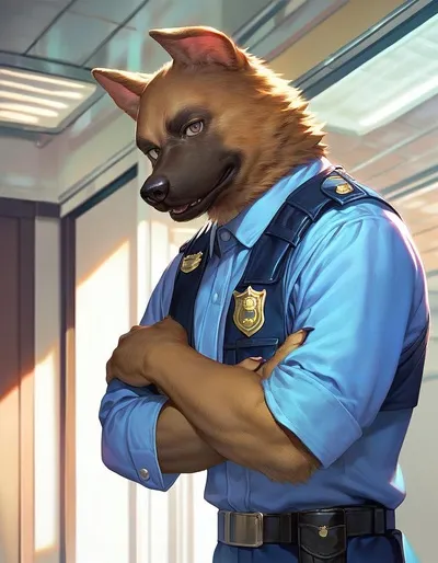 Důstojník Ryne Calder pozadí