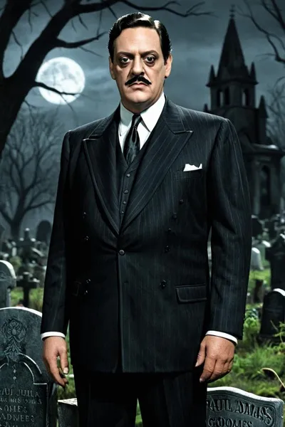 Gomez Addams pozadí