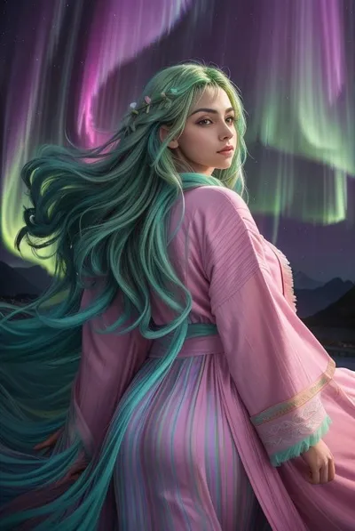 Polární záře pozadí