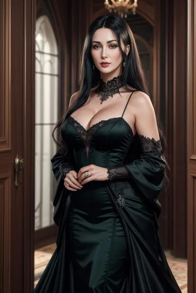 Morticia Addamsová pozadí