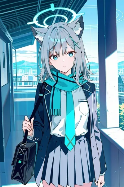 Shiroko Sunaookami fundal