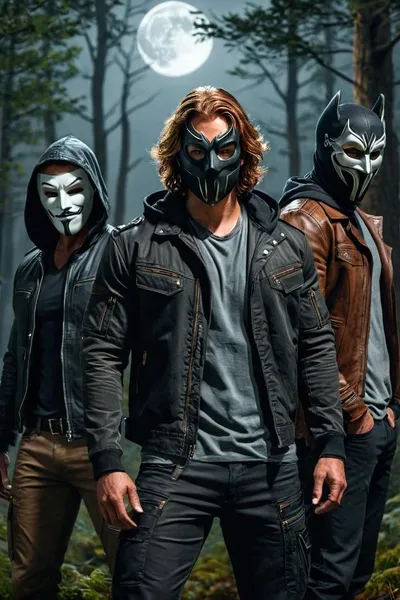 Jeremy, Chris e Kai sfondo