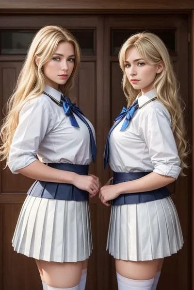 Bliźniaczki Milton tło